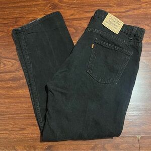 Levi's 505 Men's Jeans Regular Fit, 38x32, Orange Tab Black, Made in USA